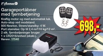 Harald Nyborg Garageportåbner med fjernbetjening tilbud