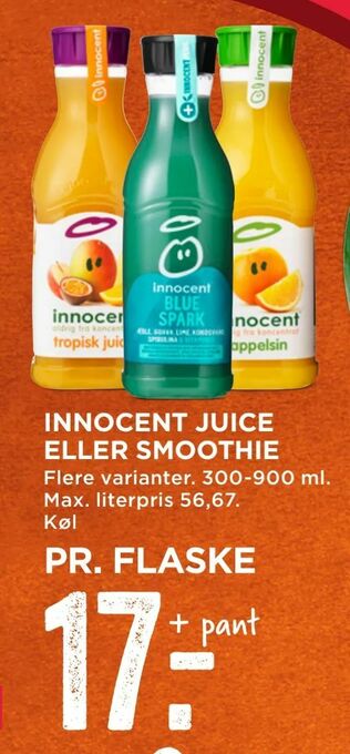 MENY Innocent juice eller smoothie tilbud
