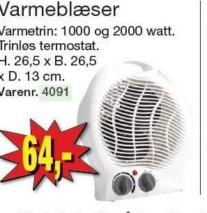 Harald Nyborg Varmeblæser tilbud