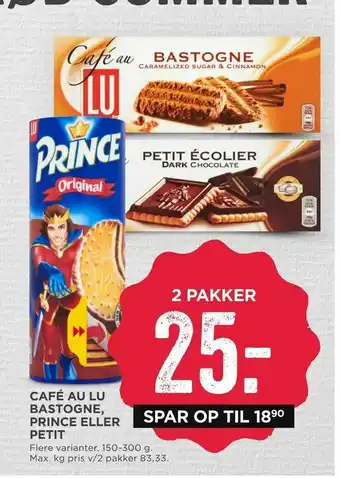 MENY Café au lu bastogne, prince eller petit tilbud