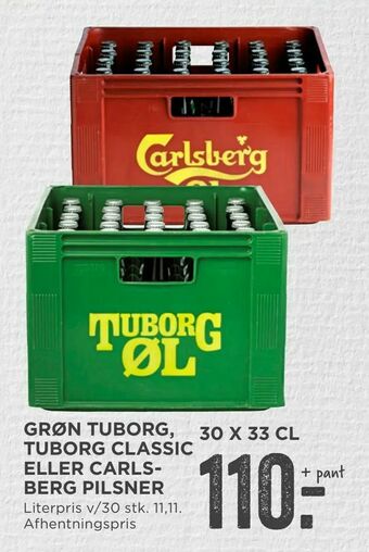 MENY Grøn tuborg, tuborg classic eller carls- berg pilsner tilbud