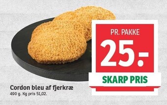 SPAR Cordon bleu af fjerkræ tilbud