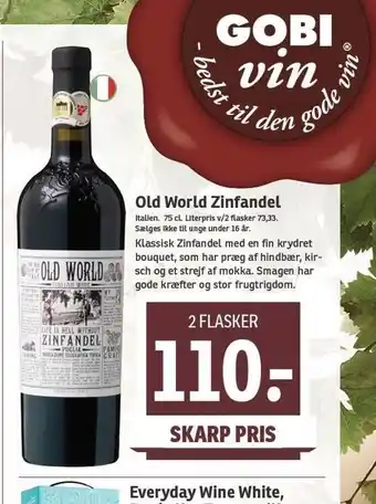 SPAR Old world zinfandel 2 flasker tilbud