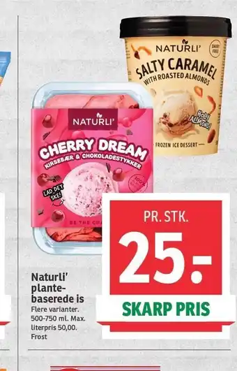SPAR Naturli' plantebaserede is tilbud