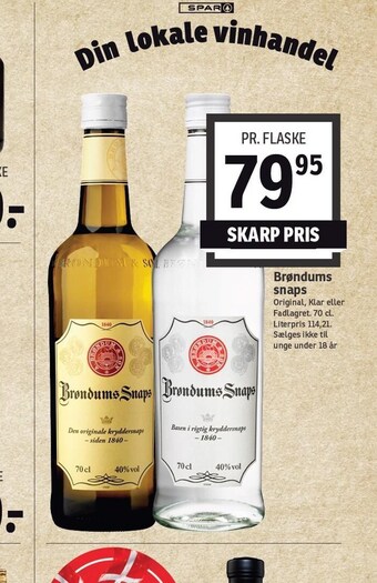SPAR Brøndums snaps tilbud