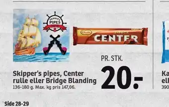 SPAR Skipper's pipes, center rulle el. bridge blanding tilbud