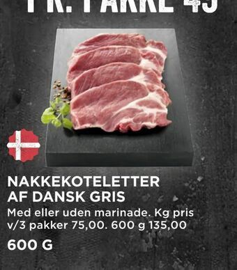 MENY Nakkekoteletter af dansk gris tilbud