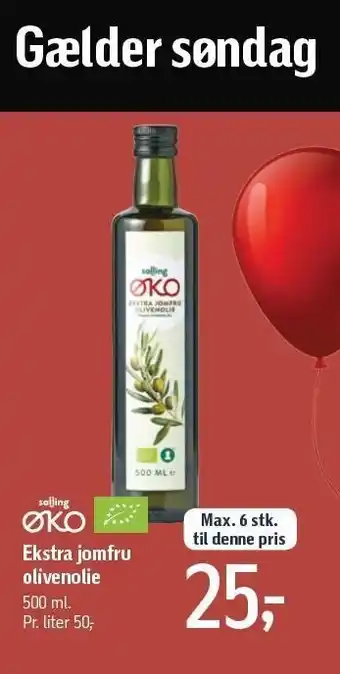 Føtex Salling øko ekstra jonfru olivenolie tilbud