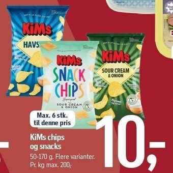 Føtex Kims chips og snacks tilbud
