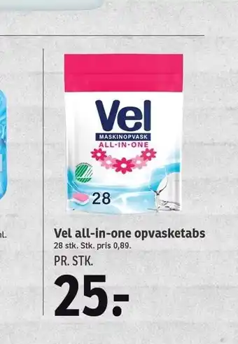SPAR Vel all-in-one opvasketabs tilbud
