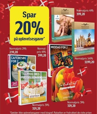 Føtex Spar 20% på oplevelsesgaver tilbud