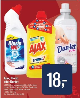 Føtex Ajax, klorin eller dunlet tilbud