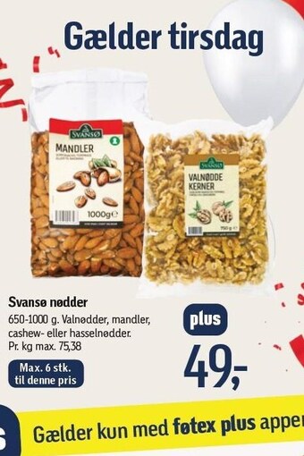 Føtex Svansø nødder tilbud