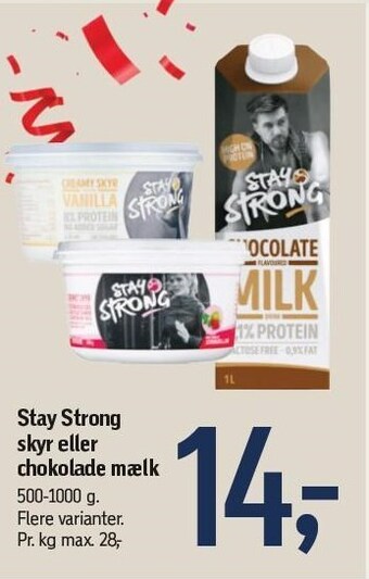 Føtex Stay strong skyr eller chokolade mælk tilbud