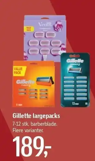 Føtex Gillette largepacks - flere varianter tilbud