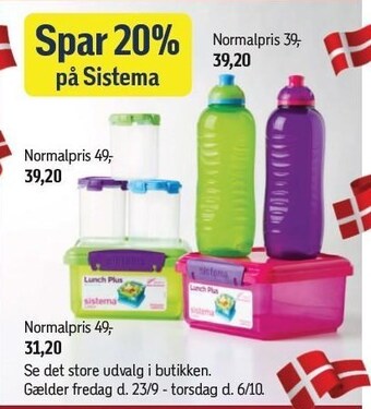 Føtex Spar 20% på sistema tilbud