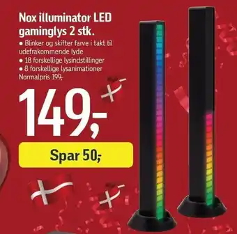 Føtex Nox illuminator led gaminglys - 2 stk. tilbud