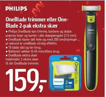 Føtex Oneblade trimmer eller oneblade 2-pak ekstra skær tilbud