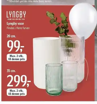Føtex Lyngby vase flere farver tilbud