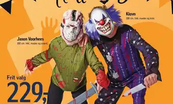 Udklædning jason voorhees eller klovn