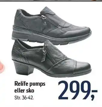 Føtex Relife pumps el. sko tilbud