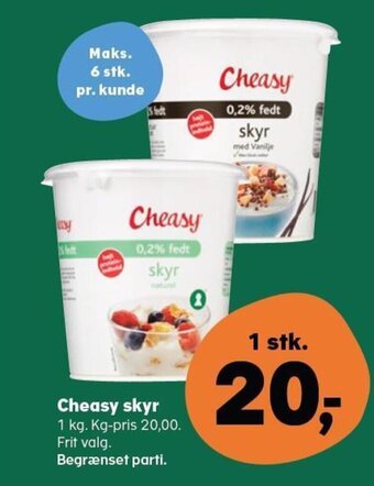 Kvickly Cheasy Skyr tilbud