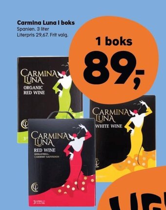 Kvickly Carmina Luna i boks tilbud