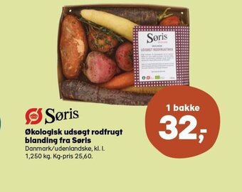 Kvickly Økologisk udsøgt rodfrugt blanding fra Søris tilbud