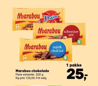 Kvickly Marabou Chokolade tilbud