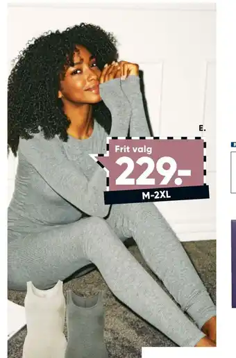 Bilka Undertrøje med langt ærme eller leggings med uld tilbud