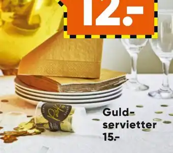 Bilka Guld servietter tilbud