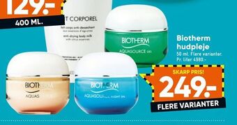 Bilka Biotherm hudpleje tilbud