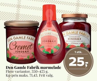Dagli'Brugsen Den gamle fabrik marmelade tilbud