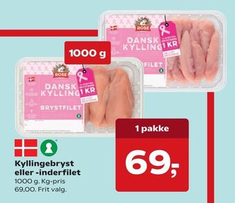 Dagli'Brugsen Kyllingebryst eller -inderfilet tilbud