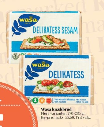 Dagli'Brugsen Wasa knækbrød tilbud