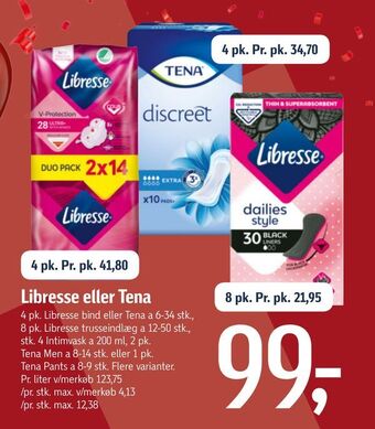 Føtex Libresse eller tena tilbud