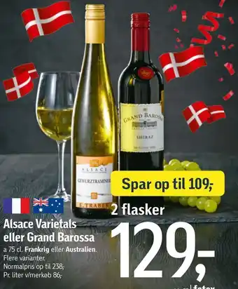 Føtex Alsace varietals eller grand barossa tilbud