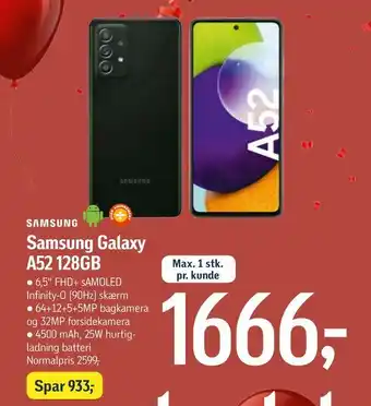 Føtex Samsung galaxy a52 128gb tilbud