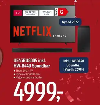 Føtex Samsung ue43bu8005 inkl. hw-b440 soundbar tilbud