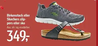 Føtex Birkenstock eller skechers slip pers eller sko tilbud