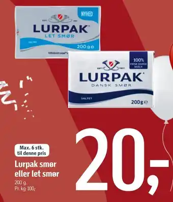 Føtex Lurpak smør eller let smør tilbud