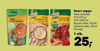 Kvickly Knorr suppe tilbud