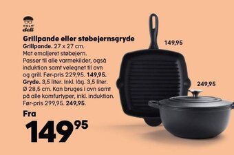 Grillpande eller støbejernsgryde
