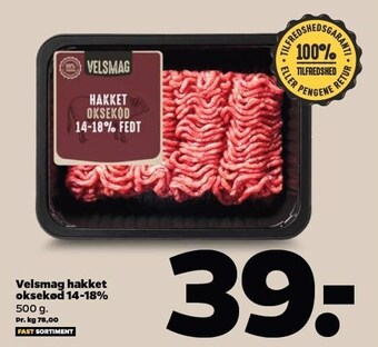 Netto Hakket oksekød 14-18% tilbud