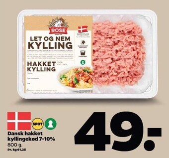 Netto Dansk hakket kyllingekød 7-10% tilbud