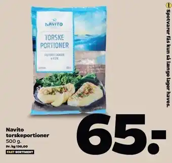 Netto Navito torskeportioner tilbud