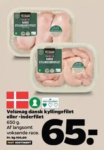 Netto Velsmag dansk kyllingefilet el. -inderfilet tilbud