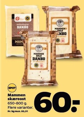 Netto Mammen skæreost tilbud
