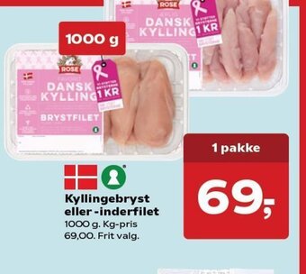 SuperBrugsen Kyllingebryst eller-inderfilet tilbud