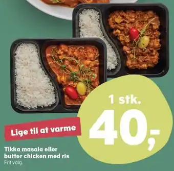 SuperBrugsen Tikka masala eller butter chicken ris tilbud